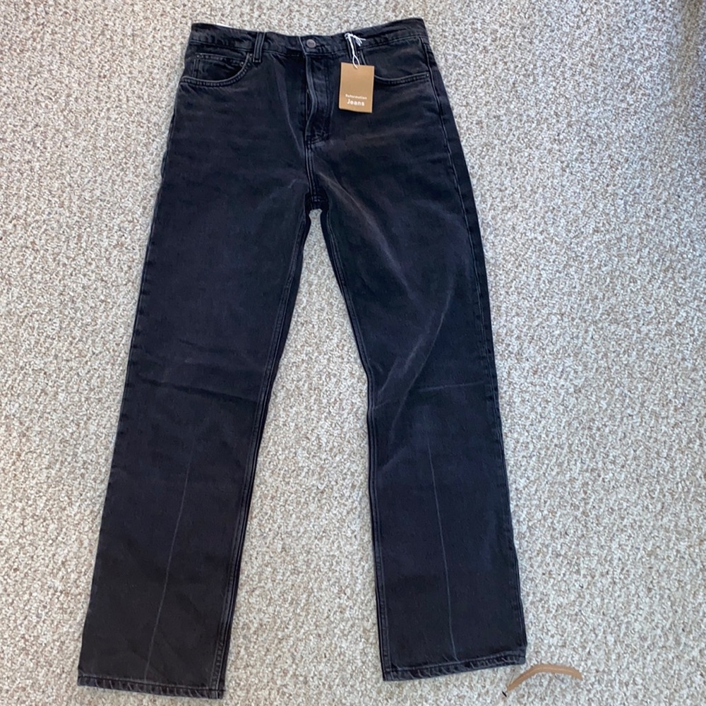 Reformation Size 30 Siene Cynthia Highrise Straightleg Long Jeans